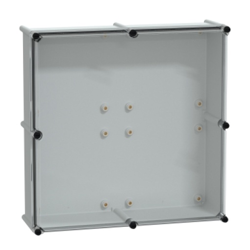 PLS box, polyester rear, transparent PC cover IP66 54x54x18cm