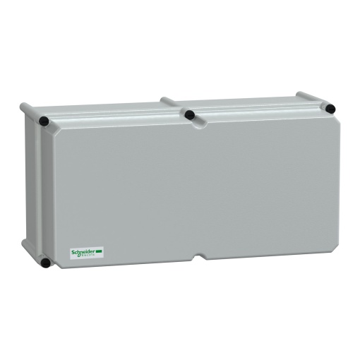 PLS box, polyester rear, opaque PC cover IP66 27x54x23cm