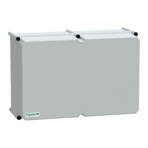 PLS box, polyester rear, opaque PC cover IP66 36x54x23cm