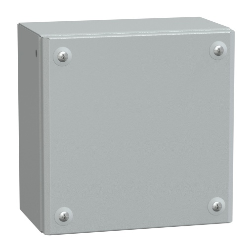 Metal industrial box plain door H200xW200xD120 IP66 IK10 RAL 7035