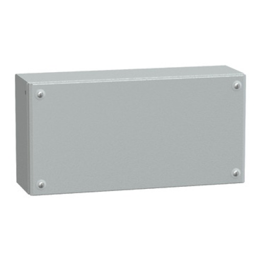 Metal industrial box plain door H200xW400xD120 IP66 IK10 RAL 7035