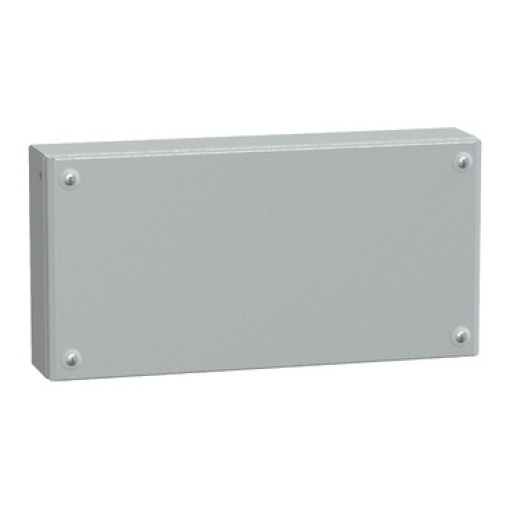 Metal industrial box plain door H200xW400xD80 IP66 IK10 RAL 7035