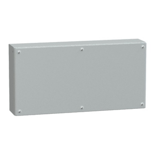 Metal industrial box plain door H300xW600xD120 IP66 IK10 RAL 7035