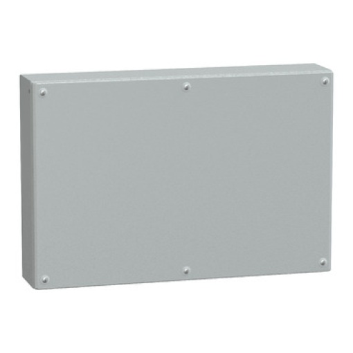 Metal industrial box plain door H400xW600xD120 IP66 IK10 RAL 7035