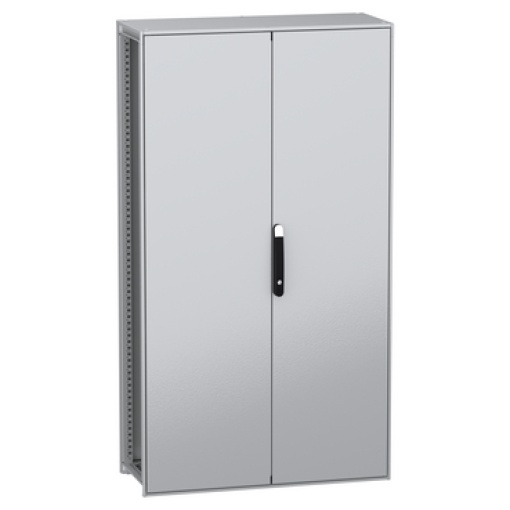 Armário elétrico modular de montagem no chão, PanelSeT SFN, aço descarbonizado, platina, 1800x1000x400mm, 2 portas, IP55