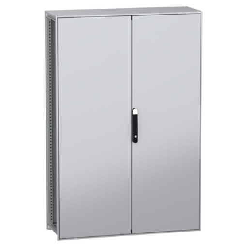 Armário elétrico modular de montagem no chão, PanelSeT SFN, aço descarbonizado, platina, 1800x1200x400mm, 2 portas, IP55