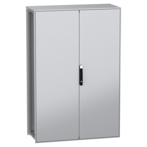 Armário elétrico modular de montagem no chão, PanelSeT SFN, aço descarbonizado, platina, 1800x1200x500mm, 2 portas, IP55
