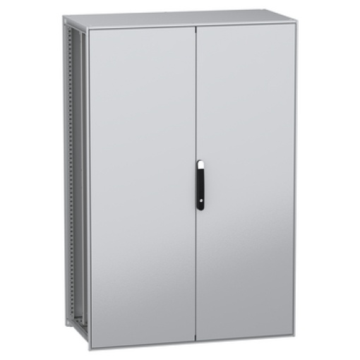 Armário elétrico modular de montagem no chão, PanelSeT SFN, aço descarbonizado, platina, 1800x1200x600mm, 2 portas, IP55