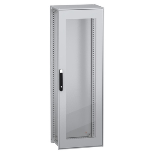 Armário elétrico modular de montagem no chão, PanelSeT SFN, aço descarbonizado, porta transparente, 1800x600x400mm, IP55
