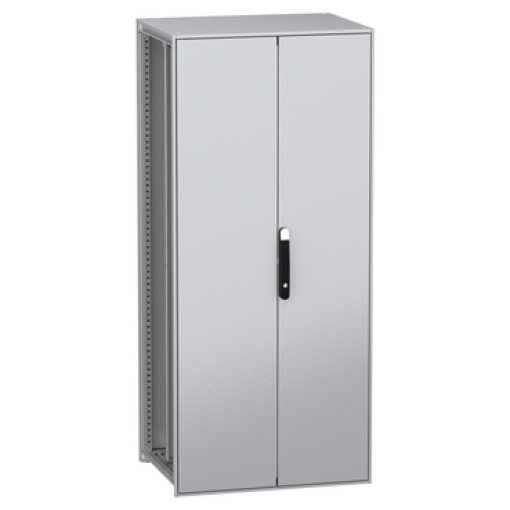Armário elétrico modular de montagem no chão, PanelSeT SFN, aço descarbonizado, platina, 1800x800x600mm, 2 portas, IP55