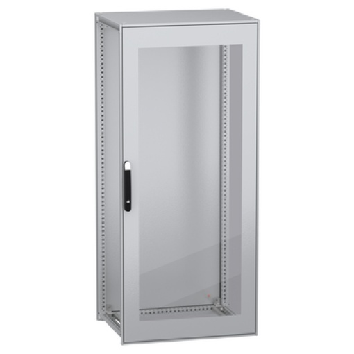 Armário elétrico modular de montagem no chão, PanelSeT SFN, aço descarbonizado, porta transparente, 1800x800x600mm, IP55