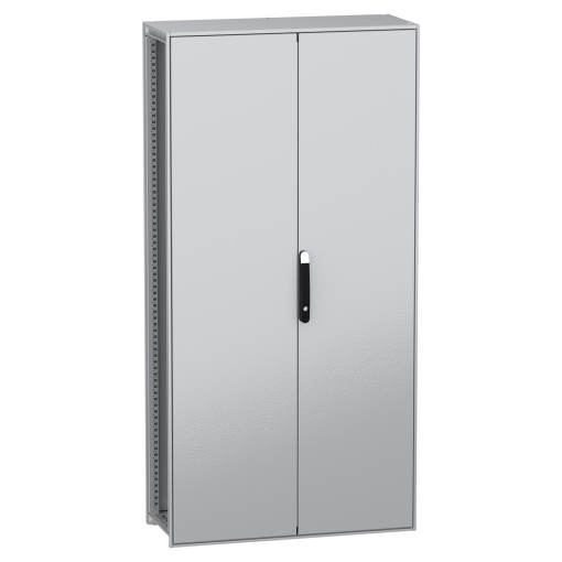 Armário elétrico modular de montagem no chão, PanelSeT SFN, aço descarbonizado, platina, 2000x1000x400mm, 2 portas, IP55