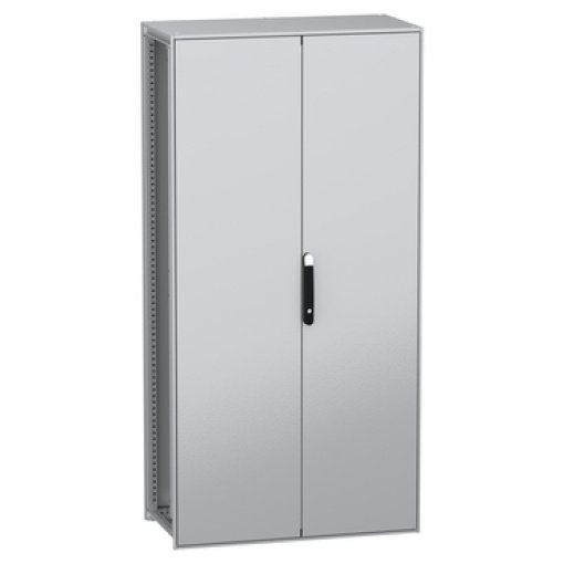 Armário elétrico modular de montagem no chão, PanelSeT SFN, aço descarbonizado, platina, 2000x1000x500mm, 2 portas, IP55
