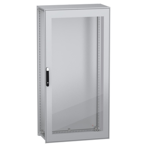 Armário elétrico modular de montagem no chão, PanelSeT SFN, aço descarbonizado, porta transparente, 2000x1000x500mm, IP55