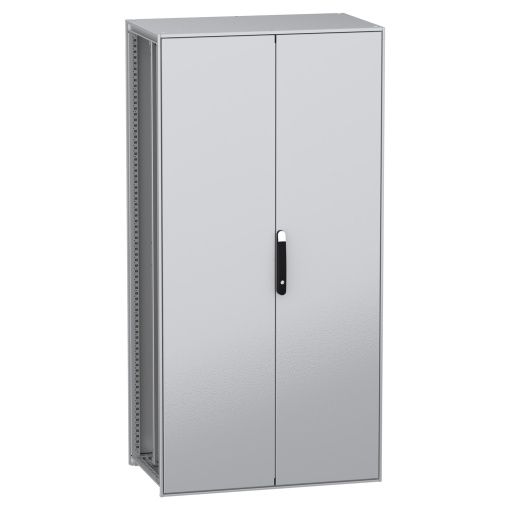 Armário elétrico modular de montagem no chão, PanelSeT SFN, aço descarbonizado, platina, 2000x1000x600mm, 2 portas, IP55