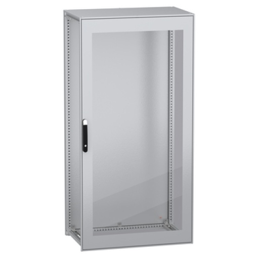 Armário elétrico modular de montagem no chão, PanelSeT SFN, aço descarbonizado, porta transparente, 2000x1000x600mm, IP55