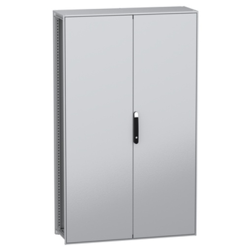 Armário elétrico modular de montagem no chão, PanelSeT SFN, aço descarbonizado, platina, 2000x1200x400mm, 2 portas, IP55