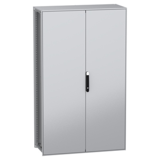 Armário elétrico modular de montagem no chão, PanelSeT SFN, aço descarbonizado, platina, 2000x1200x500mm, 2 portas, IP55