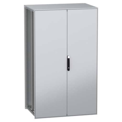 Armário elétrico modular de montagem no chão, PanelSeT SFN, aço descarbonizado, platina, 2000x1200x800mm, 2 portas, IP55