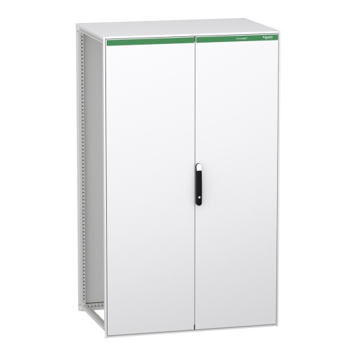 Armário elétrico modular de montagem no chão, PrismaSeT 6300, aço descarbonizado, 2000x1200x800mm, 2 portas, IP55, RAL9003