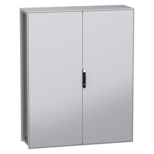 Armário elétrico modular de montagem no chão, PanelSeT SFN, aço descarbonizado, platina, 2000x1600x500mm, 2 portas, IP55