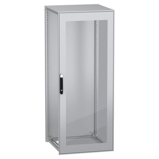 Armário elétrico modular de montagem no chão, PanelSeT SFN, aço descarbonizado, porta transparente, 2000x800x800mm, IP55