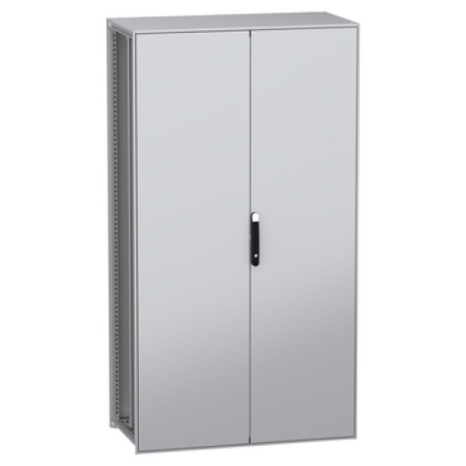 Armário elétrico modular de montagem no chão, PanelSeT SFN, aço descarbonizado, platina, 2200x1200x600mm, 2 portas, IP55