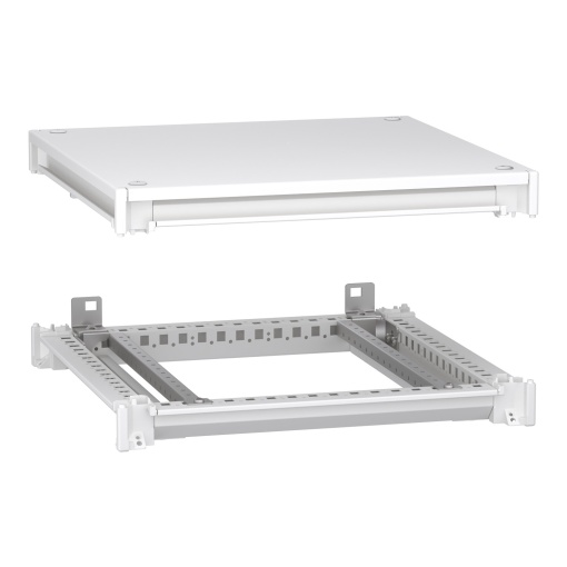 Estrutura inferior e superior, PrismaSeT 6300, para invólucro elétrico W500 D500mm, cobertura incluída, RAL9003