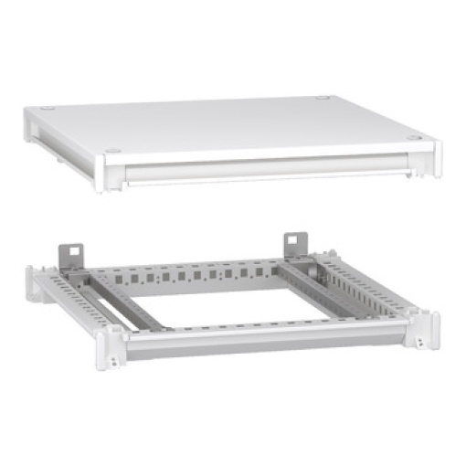 Estrutura inferior e superior, PrismaSeT 6300, para invólucro elétrico W500 D500mm, cobertura incluída, RAL9003