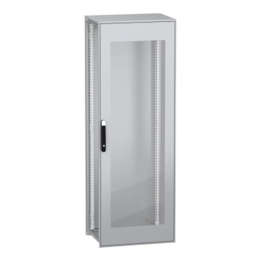 Armário elétrico modular de montagem no chão, PrismaSeT HD, aço descarbonizado, porta transparente, 2000x700x500mm, IP55