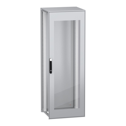 Armário elétrico modular de montagem no chão, PrismaSeT HD, aço descarbonizado, porta transparente, 2000x700x600mm, IP55