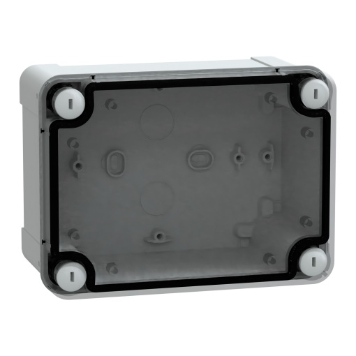 ABS box IP66 IK07 RAL7035 Int.H150W105D80 Ext.H164W121D87 Transp.cover H20