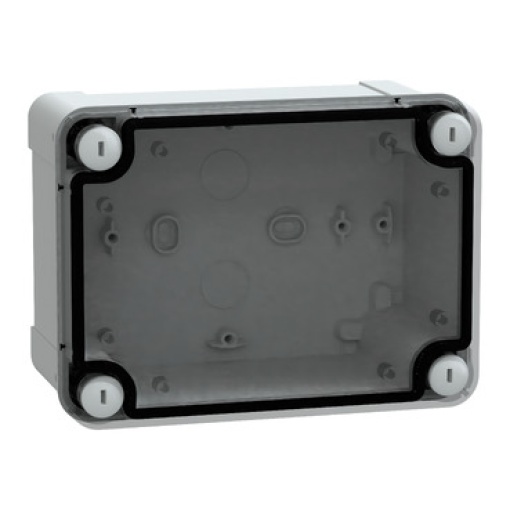 ABS box IP66 IK07 RAL7035 Int.H150W105D80 Ext.H164W121D87 Transp.cover H20
