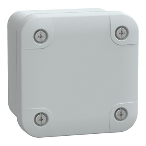 ABS box IP66 IK07 RAL7035 Int.H65W65D45 Ext.H74W74D56 Opaque cover H10