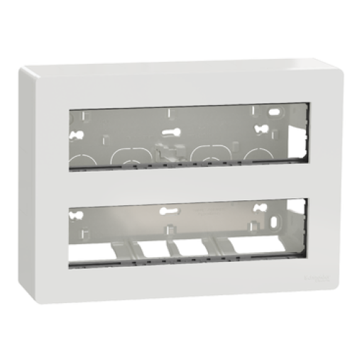 Nova Unica System - Postos de trabalho - saliente - módulos 2 x 10 - antibacteriano - Branco