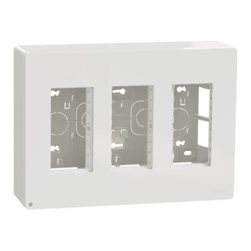 Nova Unica System - Posto de trabalho - saliente - 3 colunas - antibacteriano - Branco