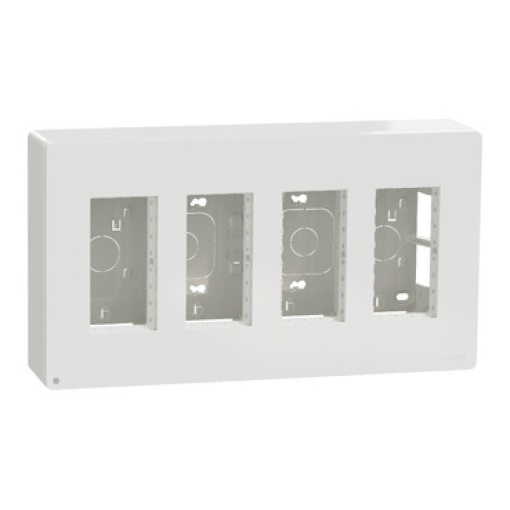 Nova Unica System - Posto de trabalho - saliente - 4 colunas - antibacteriano - Branco