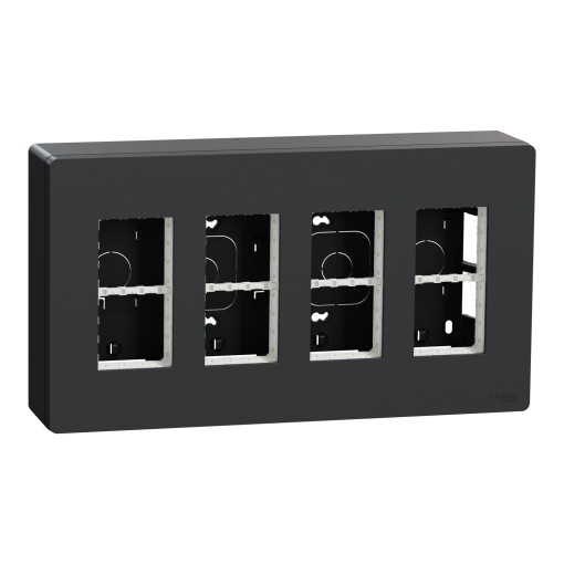 Nova Nova Unica system - Postos de trabalho - saliente - módulos 4 x 4 - Antracite