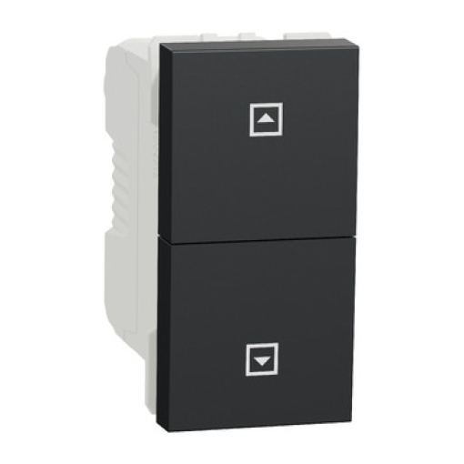Nova Unica - Botão de pressão estores 1 mód. - 10A - Antracite