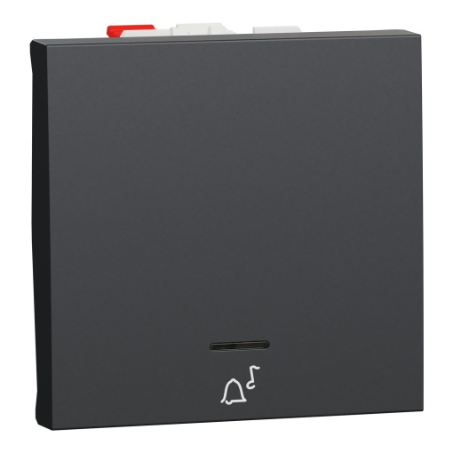 Botão de pressão "campainha", Unica, luminoso, 10A, Antracite