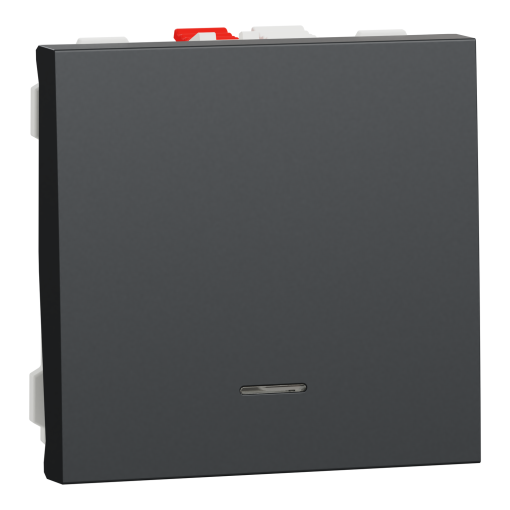 Nova Unica - Botão de pressão - luminoso - 10A - Antracite