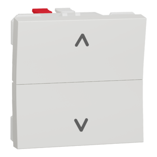 Botão de pressão de estores, Unica, 6A, Branco