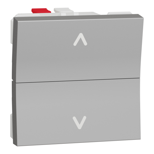 Botão de pressão de estores, Unica, 6A, Alumínio