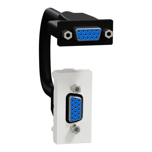 Nova Unica - Tomada VGA fêmea 1 mód. - Branca
