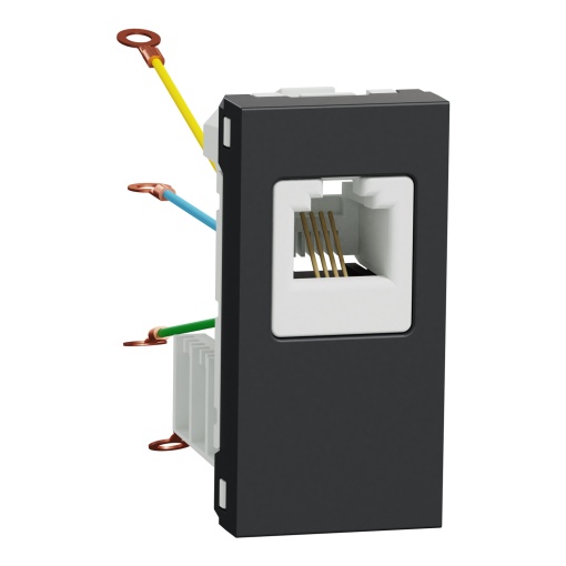 Nova Unica - Tomada telefone RJ12 1 mód. - Antracite