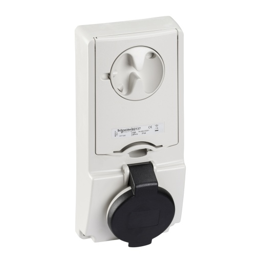 Unika interlocked socket - 16 A - 3P  E - 480...500 V AC - IP44 - panel