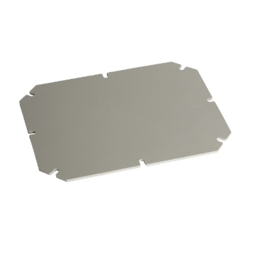 Mounting plate in galvanized steel, thickness 15 mm For boxes of H225W175 mm