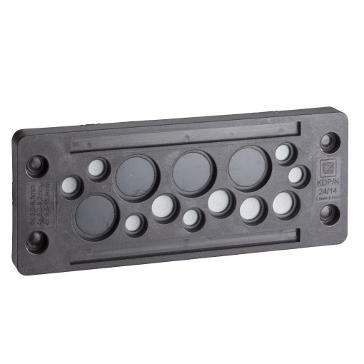 Cable passage IP65 wo connectors, 22 entries.