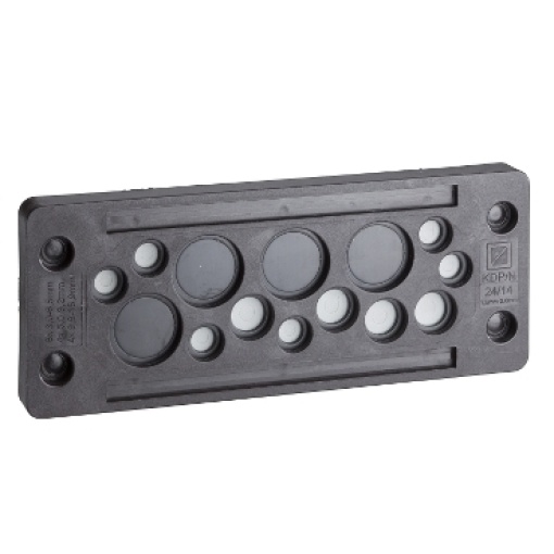 Cable passage IP65 wo connectors, 22 entries.