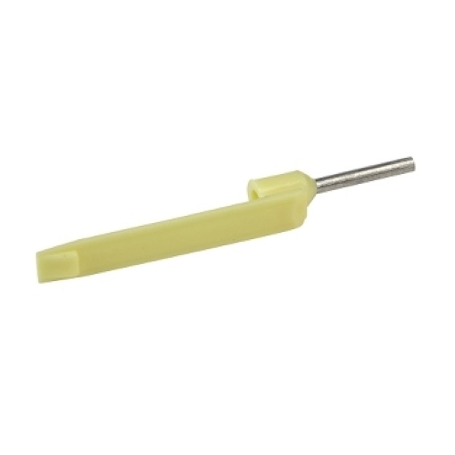 ponteira simples com porta-referências  tamanho médio  0,25 mm² - amarelo
